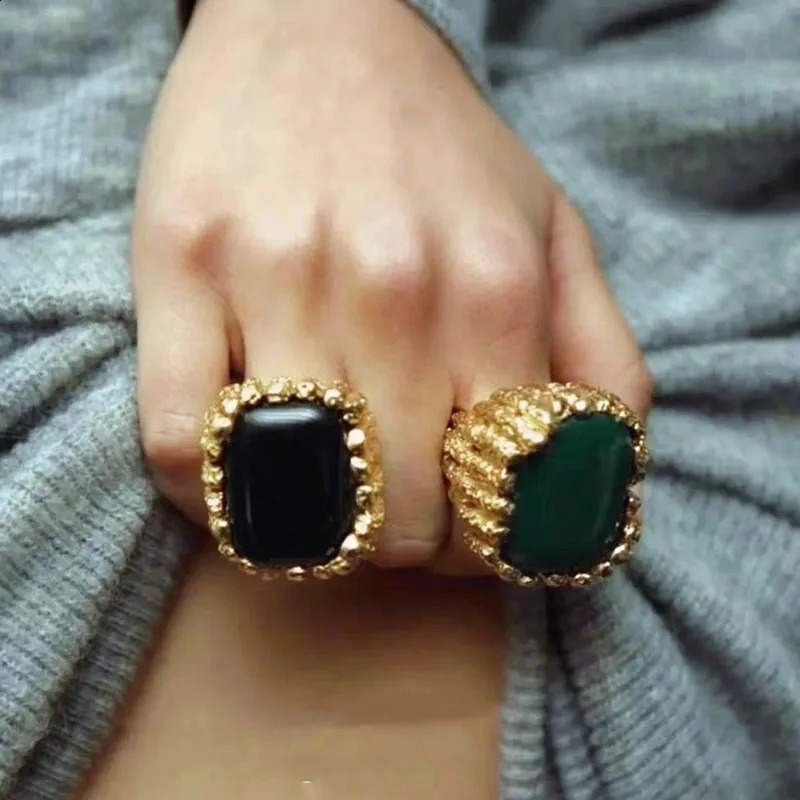 Large colored resin thick ring womens statement cocktail ring er jewelry 250109