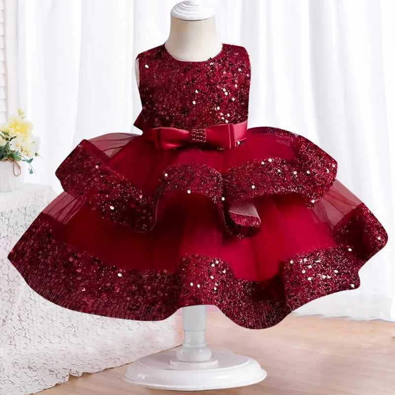 NEW Baby Dress Lace Flower Christening Baptism Clothes Newborn Kids Girls First Years Birthday Princess Infant Party Costume X250203