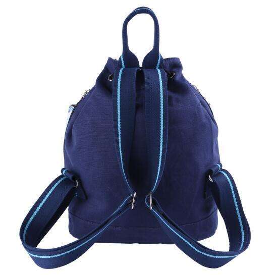 Double Shoulder Canvas Bag Backpack Female Tide New Korean Version Of Fashion Casual Polyester Fabric Knapsack