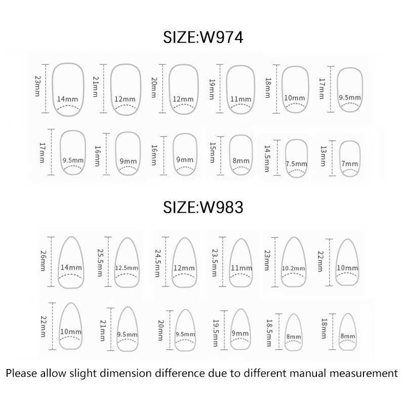 24Pcs Auroras False Nail Tips Press on Nails French Fake Nails Artificial Finger Manicure Reusable False Nails for Women DecorW250120
