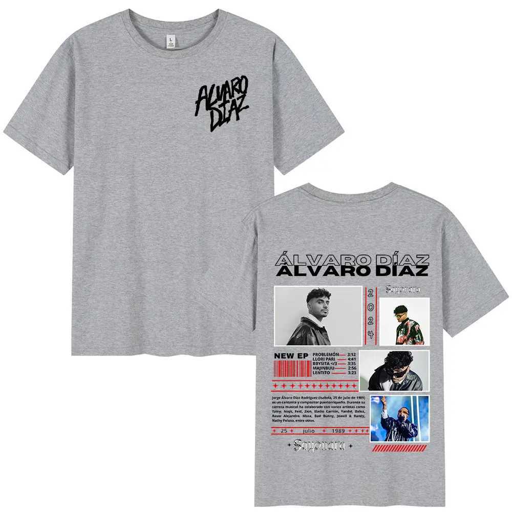Rap Alvaro Diaz Sayonara Album Merch T Shirts Mens Clothing Hip Hop Fashion Oversized Short Sleeve T-shirt Casual Cotton T-shirts X250203
