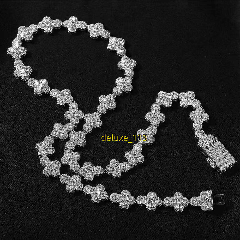 Wholesale 8MM 10mm 16mm 20mm Hip Hop Vvs Dia Necklace Dropshipping Sier Iced Out Cross Cuban k Moissanite Chain