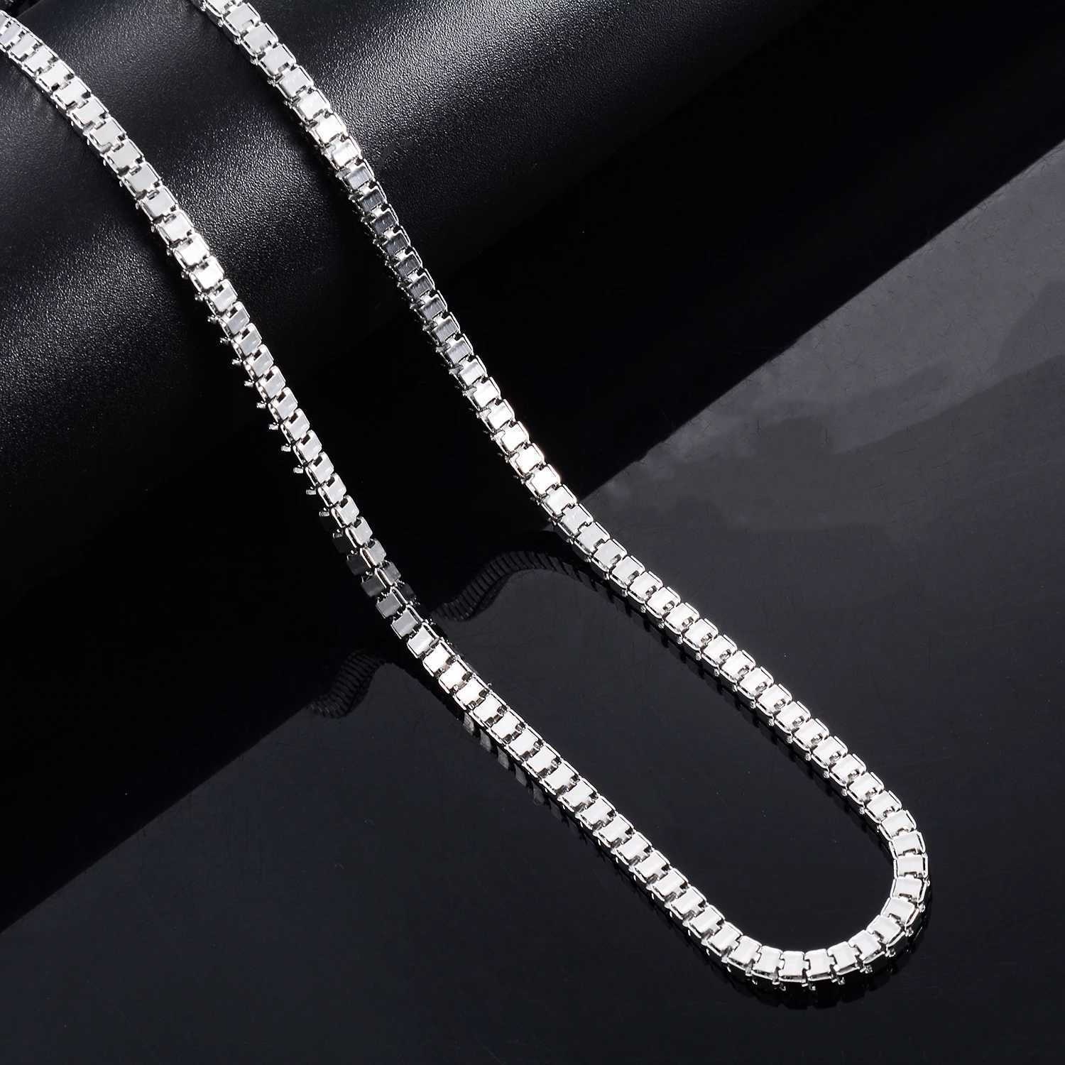 1.6/2/2.5/3mm Width Stainless Steel Square Box Link Chain Necklace Gold Color Hip Hop Choker Jewelry for Women MenXJ250121