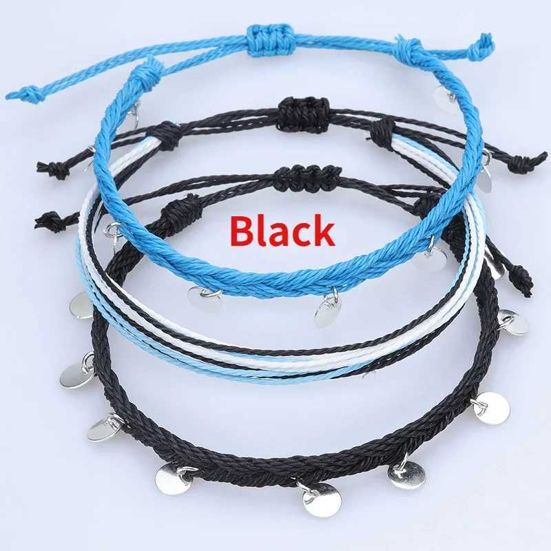 Summer String Ankle Bracelets Rope Anklets Braided Beach Boho Coin Anklets Cute Friendship Foot Jewelry gift for Women Teen GirlXJ250121