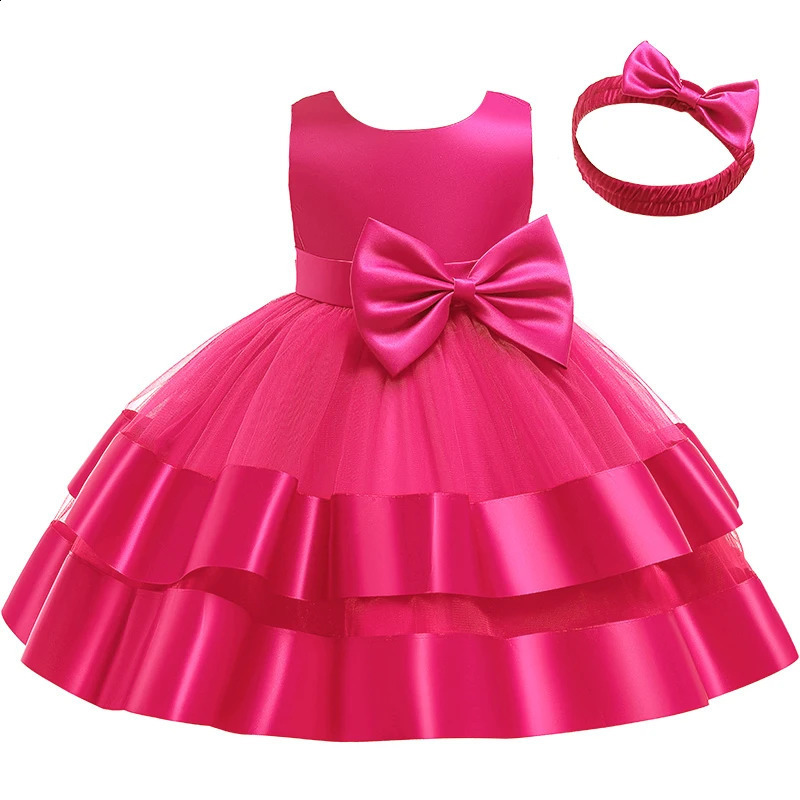 Baby Girl Dress Summer Princess Dresses For Christening Clothing Birthday Party born Lace Vest 250117