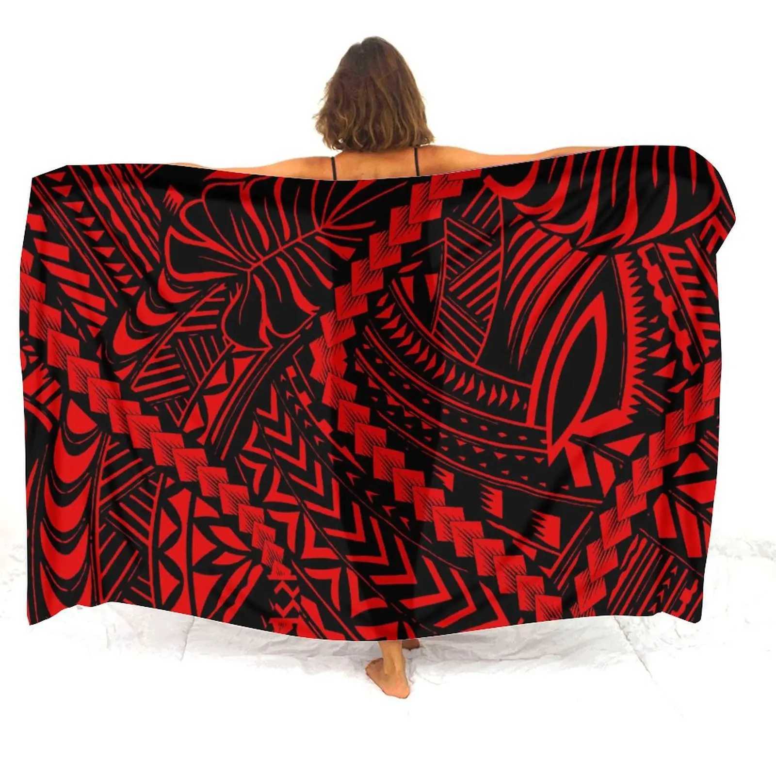 Samoa Island Sarong Polynesian Pattern Custom Soft Elegant Beach ron Haiian Seaside Sarong Tribal Ethnic Style Ce W250120