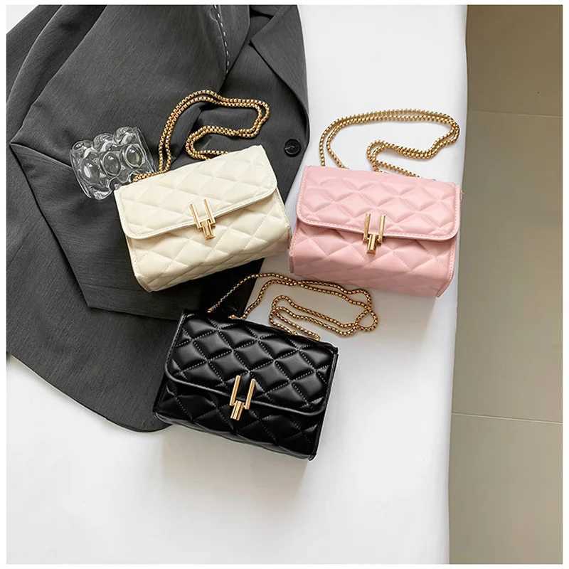 Fi Plaid Womens Shoulder Bag For Gift Chain Strap Casual Flap Crossbody Bags With Lock Ladies Handbags For Daily UsedXJ250121