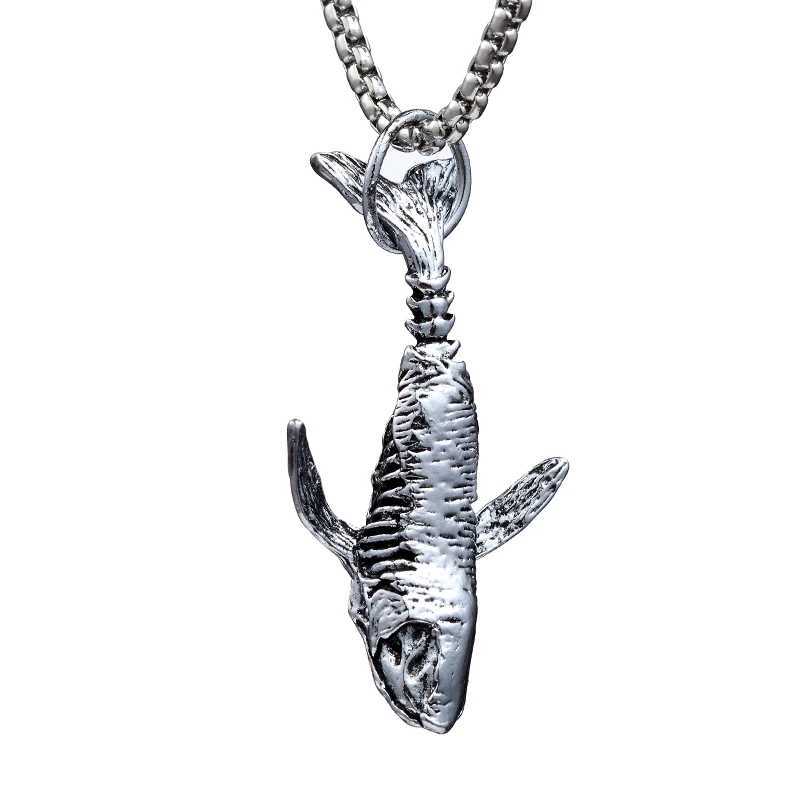 Jesus Cross Necklace Robot Dinosaur Pendant Fashion Charm Whale Screw man Motorcycle Bear Sweater Chain Jewelry For Men GiftsXJ250121