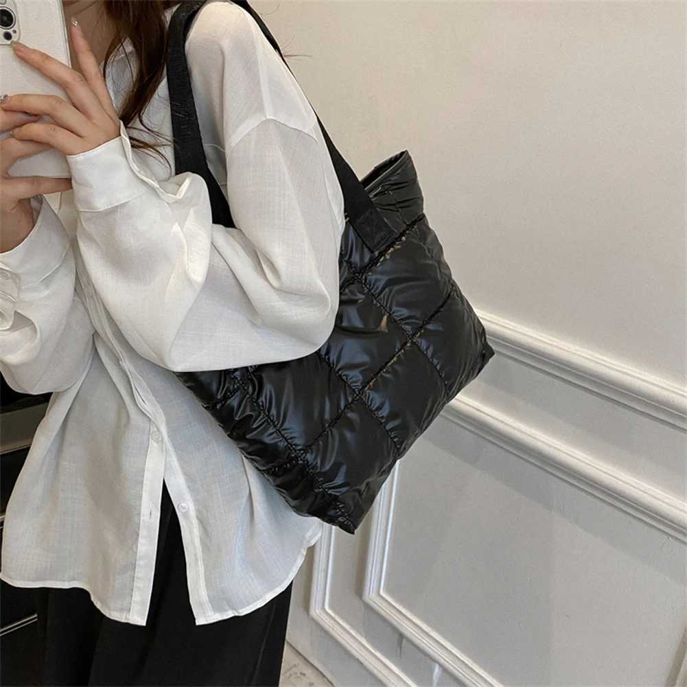 Fi Tote Handbags for Women Black Large Capacity Soft Rhombus Bags Vinatge Quilted Shoulder Bag Purse for Travel ShoppingXJ250121