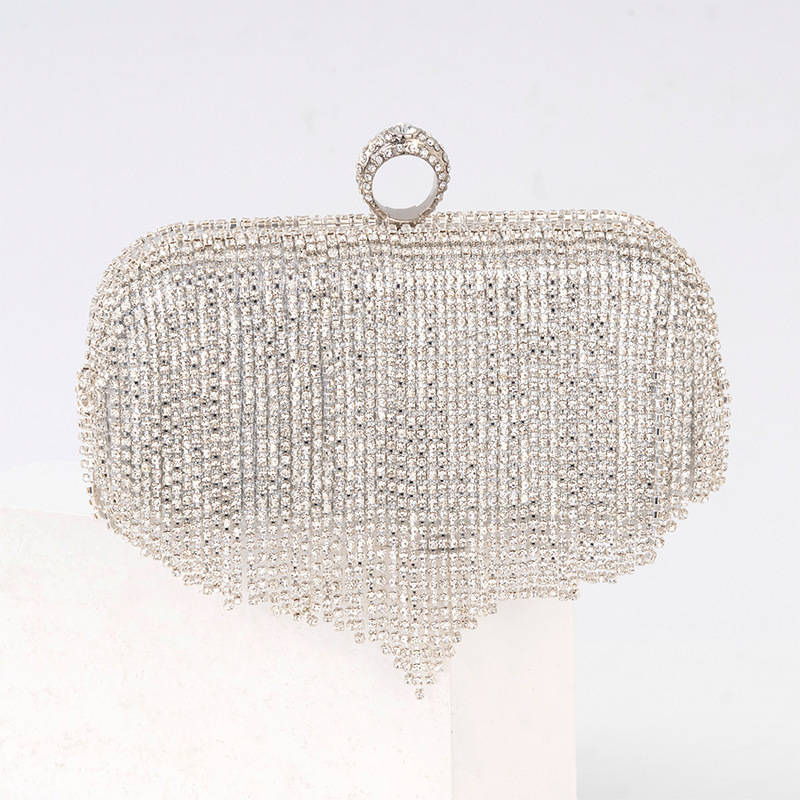 new style New Tassel Diamond Socialite Fashion Handbag, Shiny Dress, Dinner Bag, Banquet Women's Bag