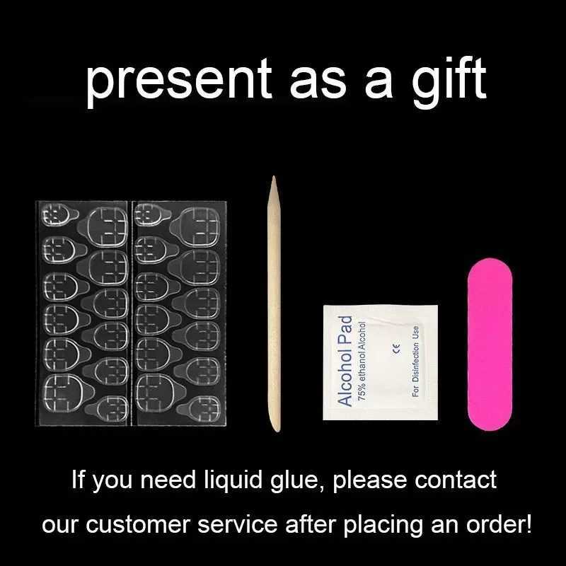 24Pc/set Girl Pink Blue Gradient On Ballet Fake Nails Acrylic Press on Nail Tips Removable Artificial Wearing False Nails ArtW250120