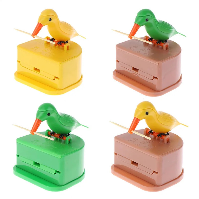 1Pc Toothpick Holder Dispenser Cute Bird Toothpick Dispenser Gag Gift Cleaning Teeth Table Decoration Toothpick Box 250115