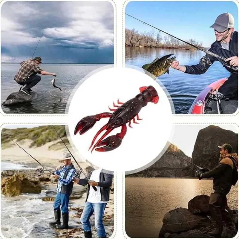 5/10/20pcs Soft Fish Lures Artificial Shrimp Baits Fishing Tackle Lobster Crayfish Worm Eel Needfish Swimbaits Jig Fishing ToolsXJ250122