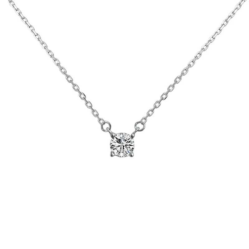 925 Sterling Silver Pendent Necklace Versatile Sparkling Zircon Choker Clavicle Chain For Women Wedding Jewelry GiftXJ250114