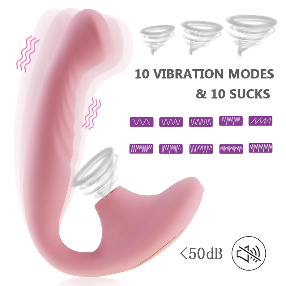 10 Modes Vibration Clit Tongue Vagina Nipples Suction Vibrator Silicone Rechargeable Clitoral Sucking Vibrator 250114