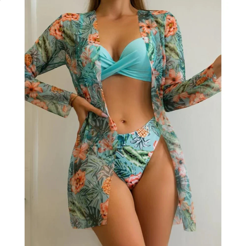 Summer Bikini Beach Skirt Cover Up Swimsuit Women Ruffle Biquini Bathing Suit Wear Swim 250121