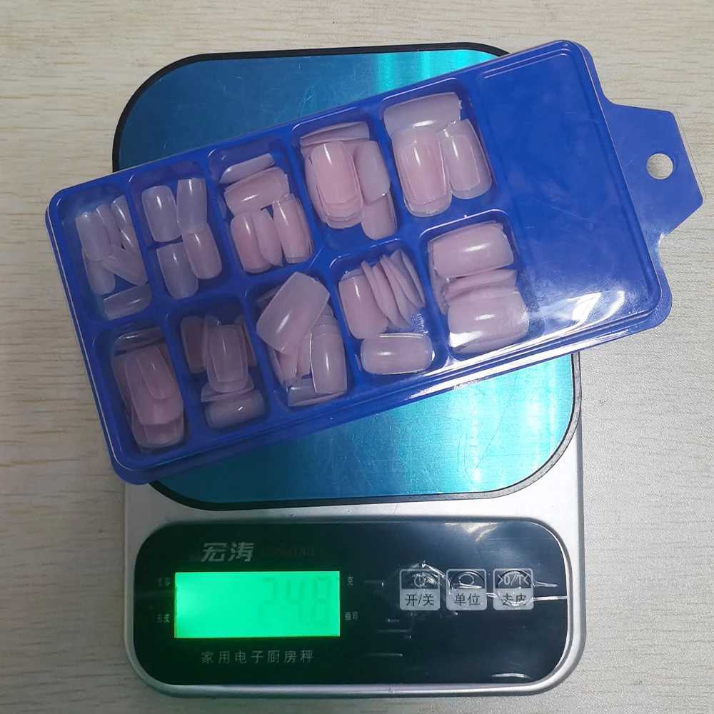 100Pcs Pink White Press on Nails Extension Short Square Fake Nail Tips Acrylic Full Cover False Nails Artificial FingernailsW250120