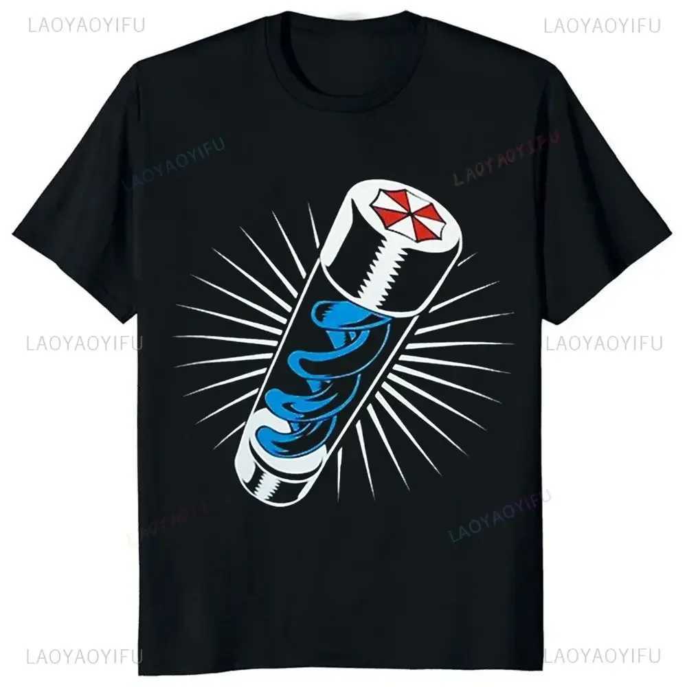 Fun Game Resident Evil 4T Shirt Mens and Womens Graphic Clothing Trend Harajuku Short Sleeve Universal Graphic Large T-shirt X250203
