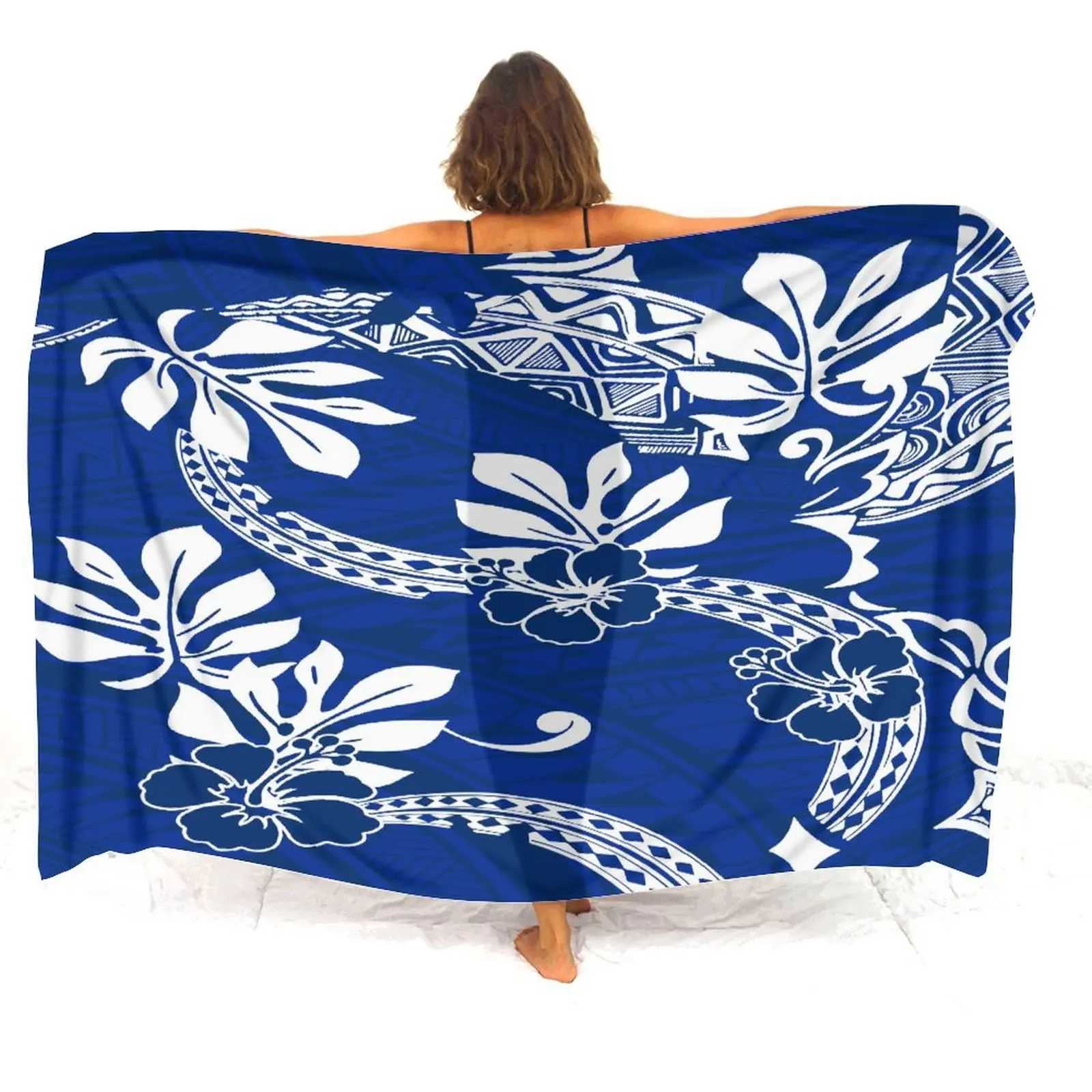 2024 New Haiian Seaside Sarong Ladies One-Piece Coat Soft Ce Elegant Bikini Coat Sarong Custom Polynesian Print W250120