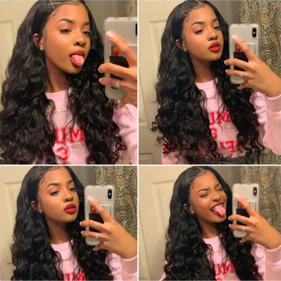 Brazilian Loose Wave Bundles With Clo Human Hair 3 Bundles With Lace Clo 4x4 Human Hair Weave Bundles Hair ExtensionsXJ250120