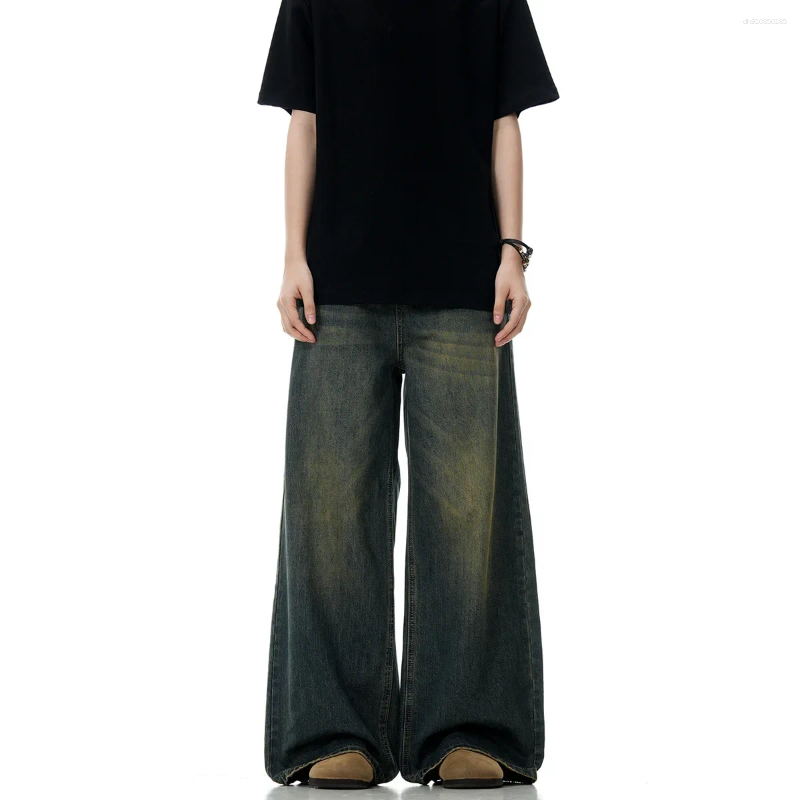 Men's Jeans Baggy For Men Loose Fit Y2k Pants 90s Vintage Casual Skater Wide Leg Hip Hop Aesthetic Streetwear