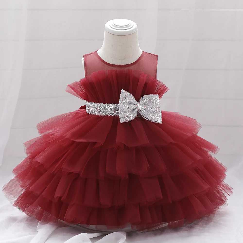 1 Year Birthday Baby Girl Party Dress Baptism Infant Christening Gown Newborn Toddlers Babies Kids Clothes 12 18 Months Dresses X250203