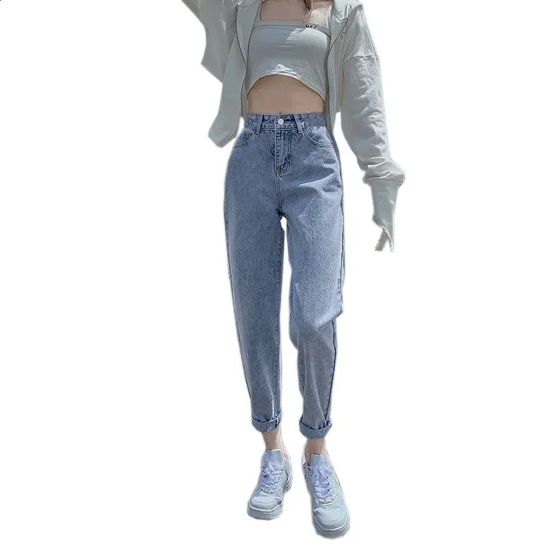 Harlan Jeans AutumnWinter Salt System HighWaisted LooseFit Casual Slimming StraightLeg NinePoint Old Man Pants 250109Z