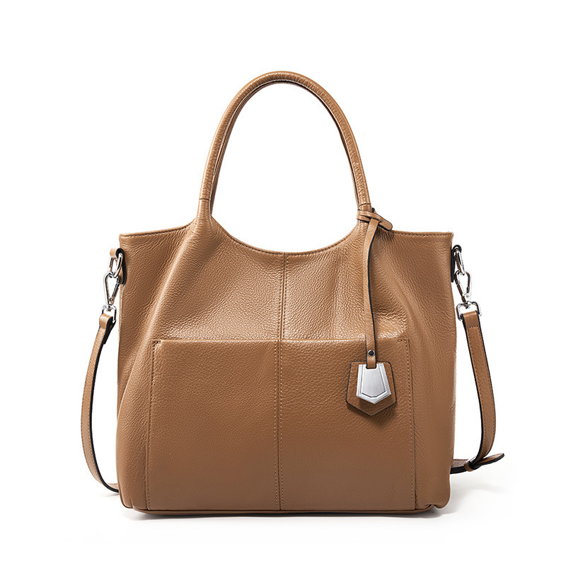 Bag Genuine Leather Women, New Single Shoulder For Spring/Summer 2025, Women's Large Capacity Tote Middle-Aged Mother Bag, Crossbody Bag