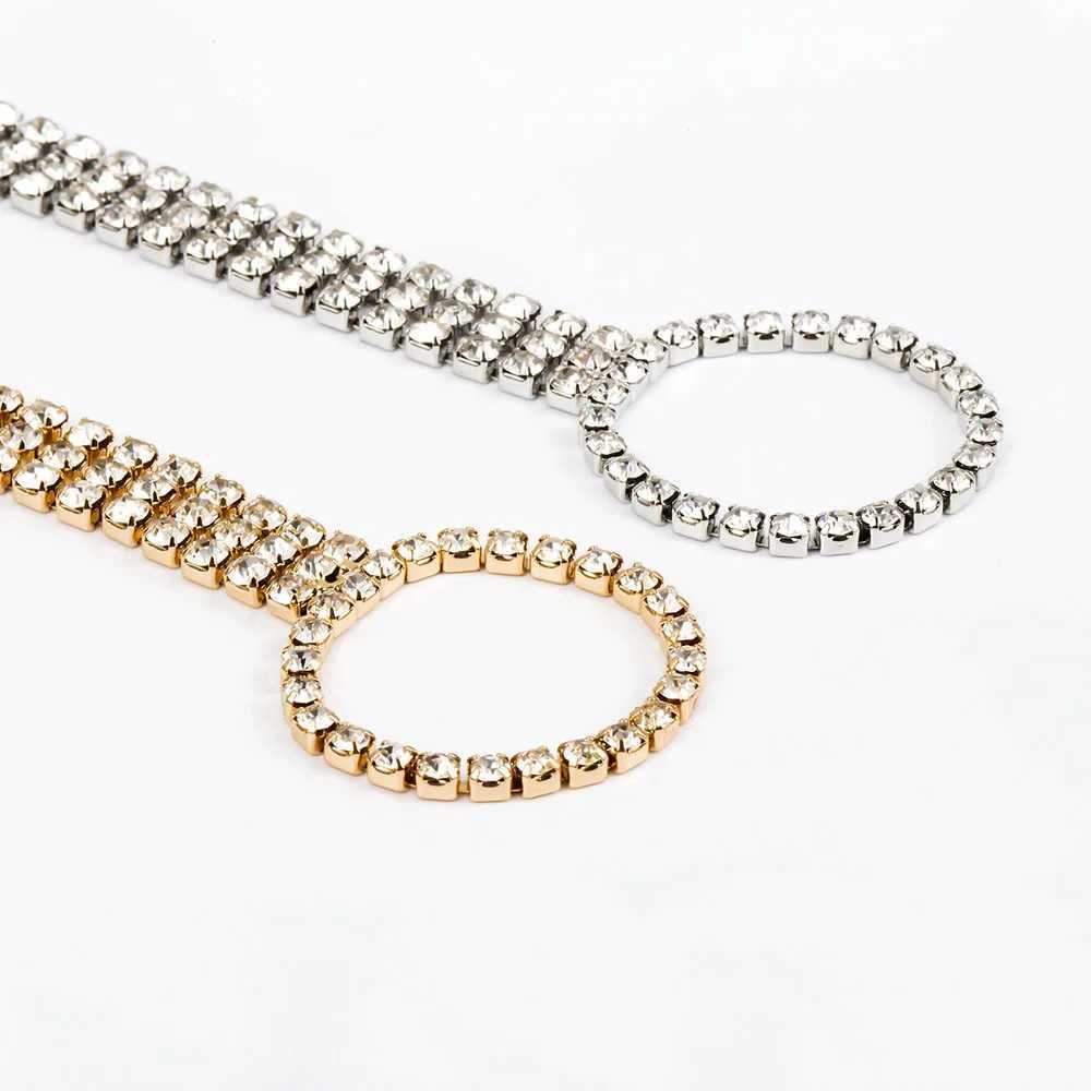 Stonefans Bridal Crystal Anklet Chain Foot Jewlery for Women Charm Rhinestone Multilayer Foot Chain Beach Anklet Toe ChristmasXJ250121