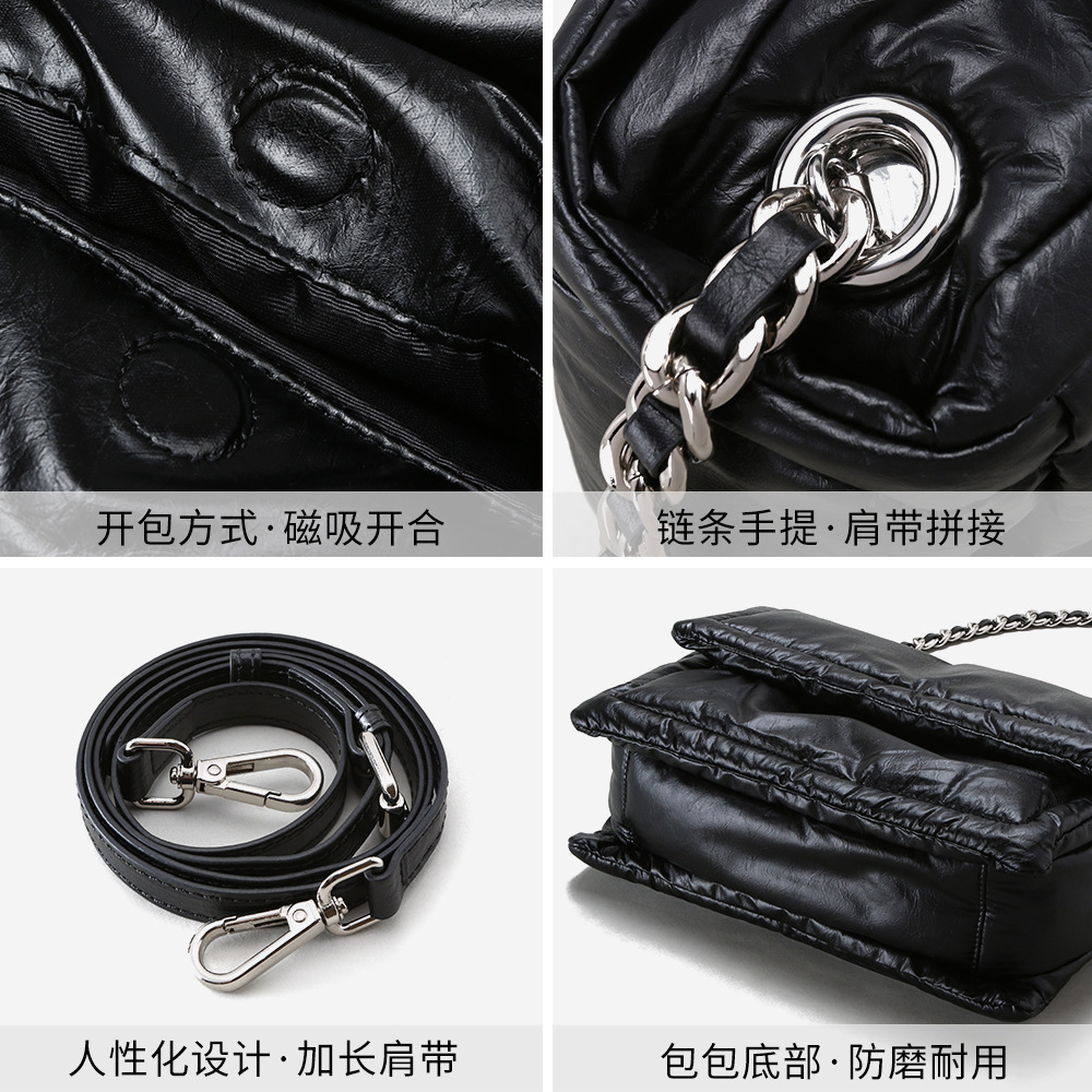 Bag Small Niche Down Jacket Soft Glutinous Toast With Large Capacity And High-End Feel, Chain Tote Armpit Bag, Women's Single Shoulder Crossbody 