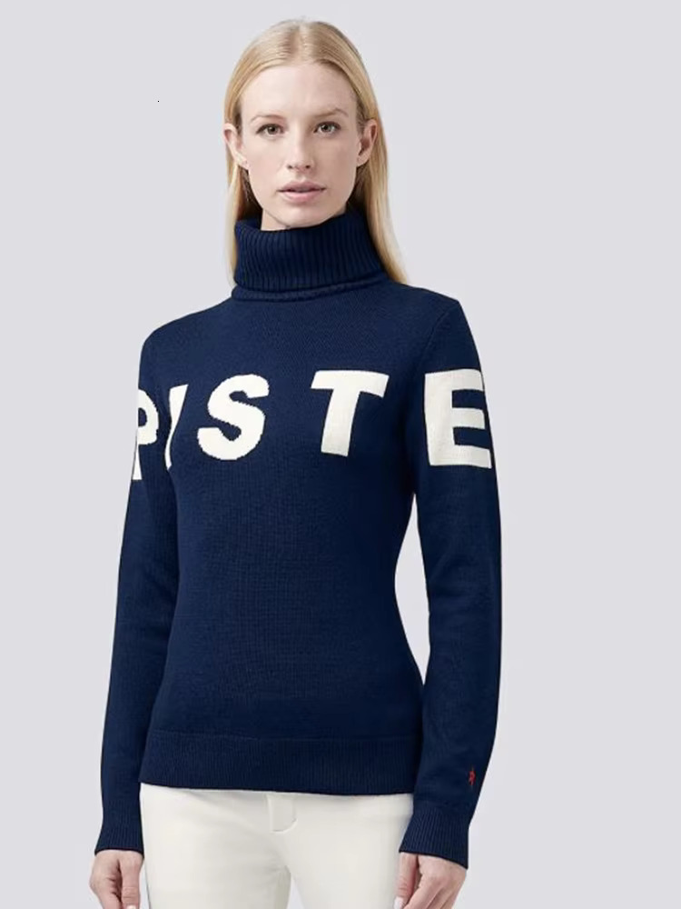 New Autumn And Winter Fashion Minimalist Letter Casual Slim Fit Design With A Semi High Neck Knit Sweater
