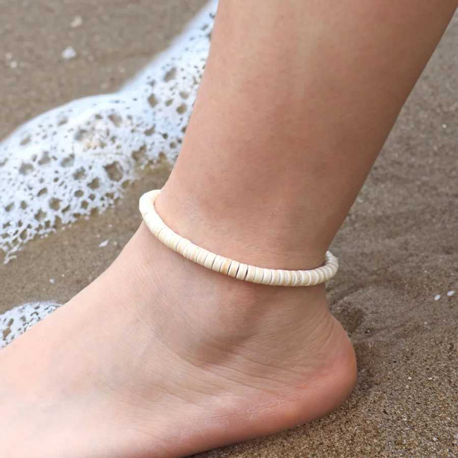 2025 Novel Women Anklet Handmade Natural Coconut Husk Foot Chain Adjustable Bohemia Summer Beach Wooden Leg Bracelet JewelryXJ250121