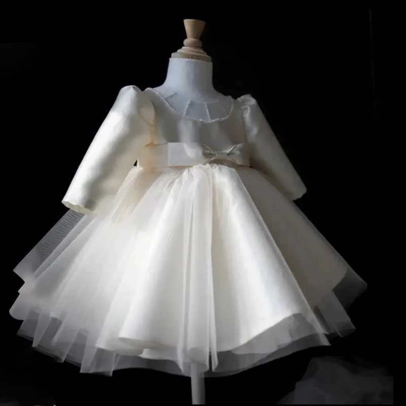 Girl Princess Dress Baby Christmas Dress Girl Childrens Bead Gauntlet Ball Dress First Birthday Childrens Evening Dress X250203