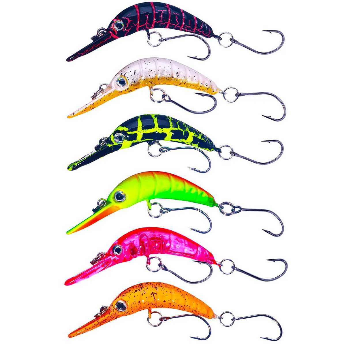 HENGJIA Rice Worm Shaper Trout Minnow Wobbler Fishing Lure 5.2cm 2.6g Crank Artificial Hard Bait Trout Pike Bass FishingXJ250122