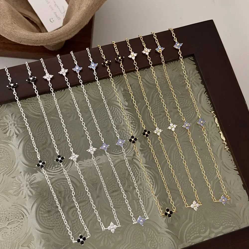 925 Silver Zircon 18K Chain Choker Necklaces for Fashion Women Classic Fine Jewelry Minimalist AccoriesXJ250114
