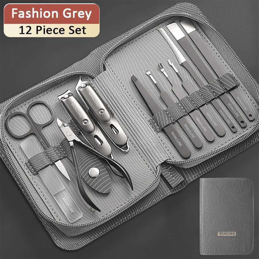 12 Pcs Manicure Set Pedicure Kit Nail Clippers Set Fingernail Clipper Set Ingrown Toenail Nail Kit Scissor Nail Trimmer KitXJ250116
