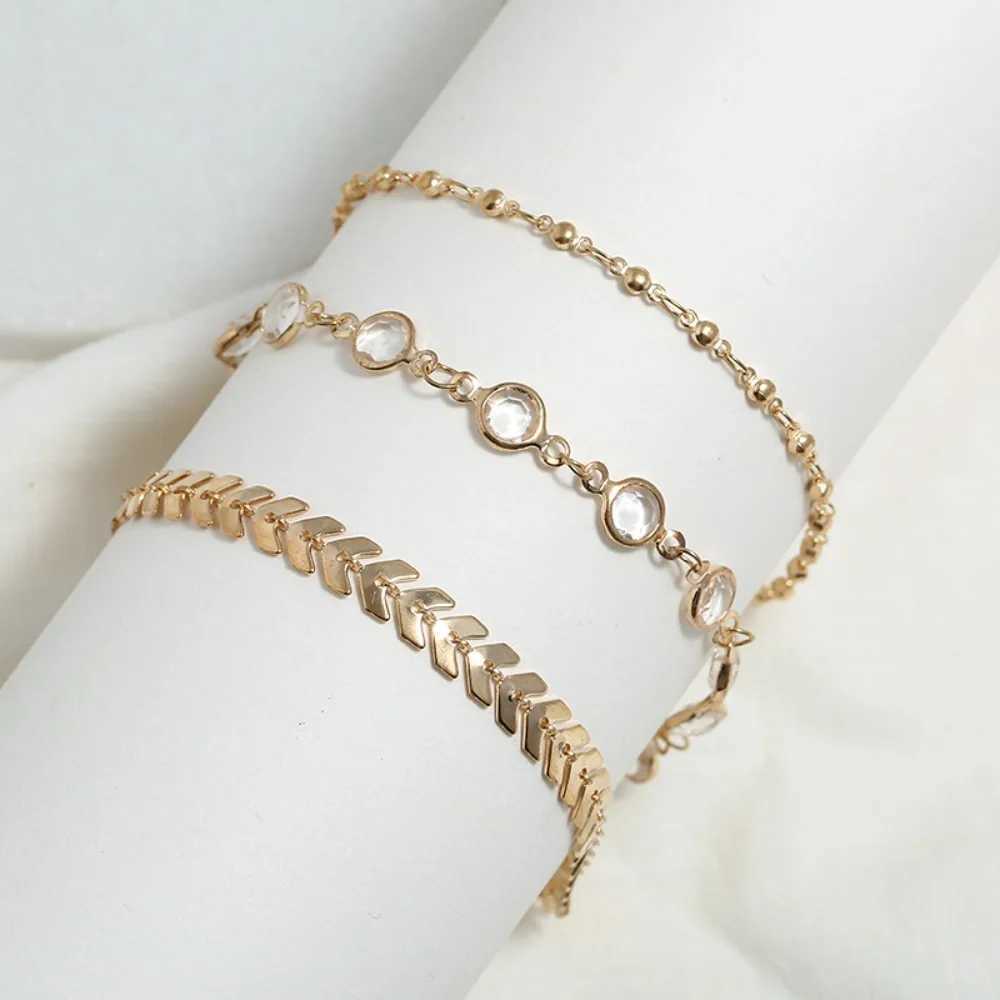 Simple Fishbone Female Anklets Barefoot Crochet Sandals Foot Jewelry Leg Anklets On Foot Ankle Bracelets For Women Leg ChainXJ250121