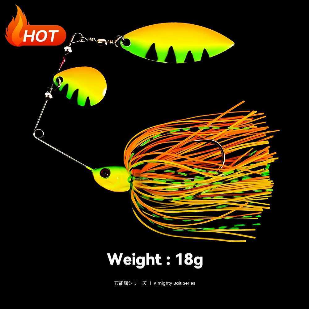 Bazooka 15g Spinnerbait Fishing Lure Wire Spinner Bait Metal Buzzbait Swimbait Hook JIG Kit Skirt peche For Bass Pike WinterXJ250122