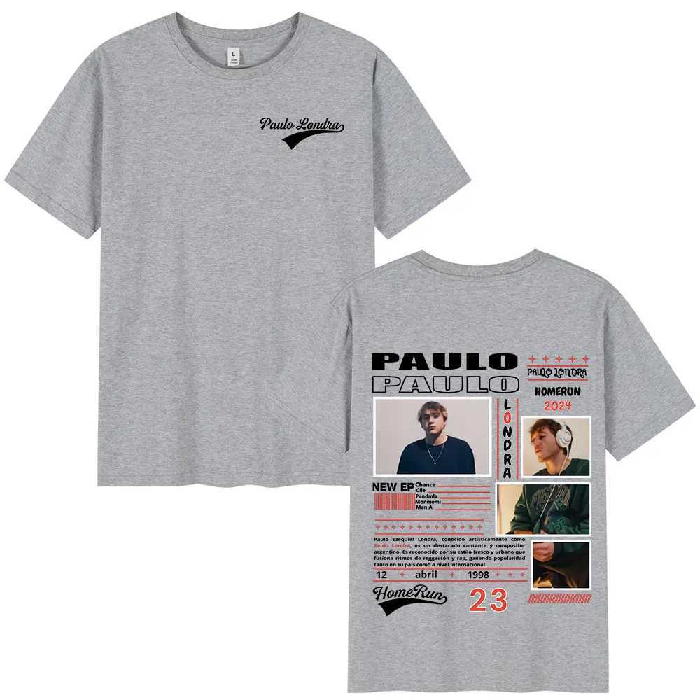 Rapper Paulo London Album Merch T-shirts Mens Women Clothing Fashion Hip Hop Oversized T Shirts Cotton Cozy Short Sleeve T-shirt X250203