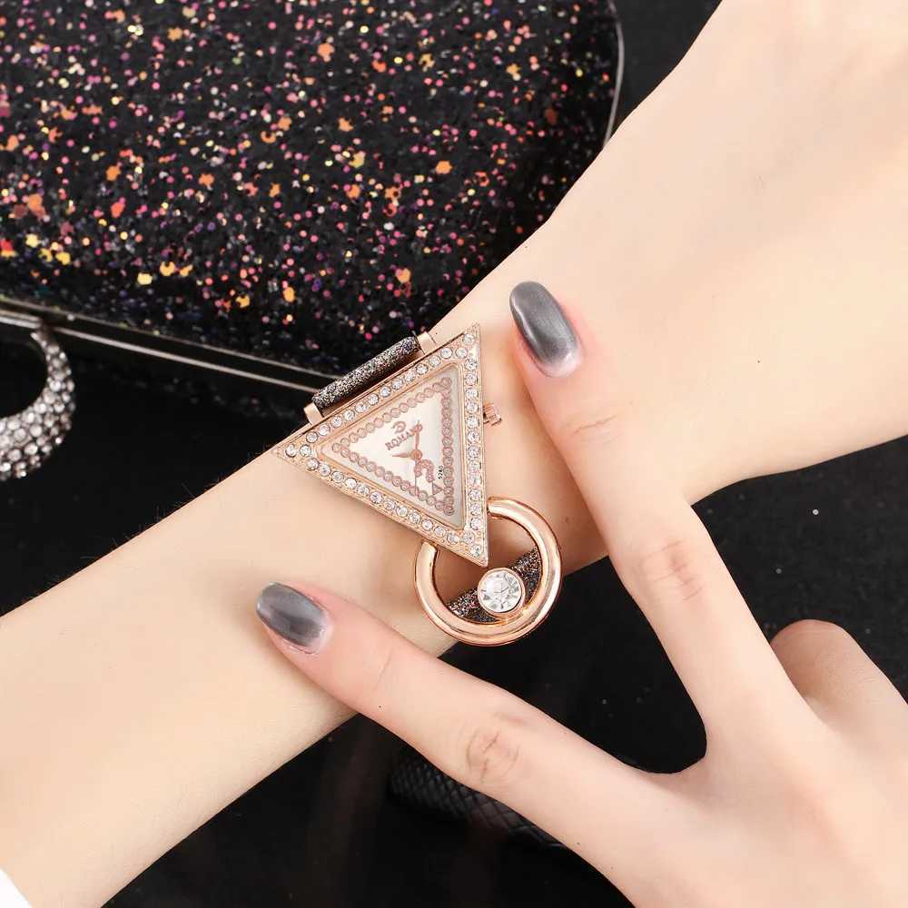 2020 Fashion Triangle Watches Wen Luxury Diamond Watches Ladies Quartz Wristwatches Cheap Pr Sing Womens Watch X250203