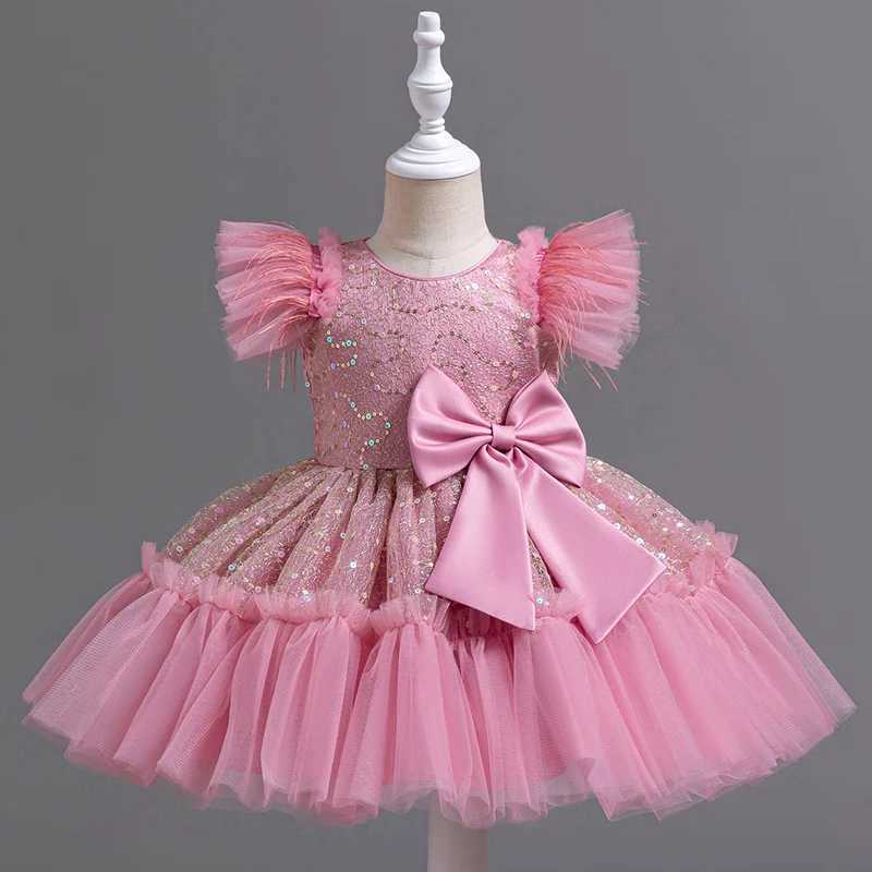 6633 Little Baby Clothing Girl Wedding Dress Kids Birthday Party Princess Dresses Children Wedding Ceremony Costume X250203