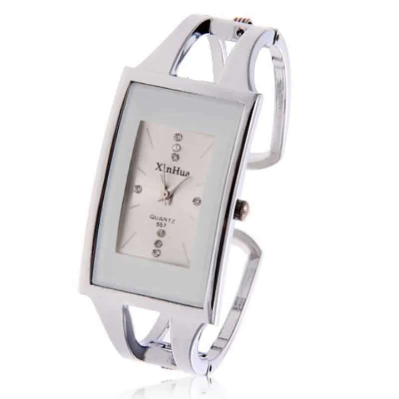 Square Steel Watch for Wen Luxury Fashion Silver Casual Wen Bracelet Watch Quartz Watch Crystal Bracelet Watch X250203
