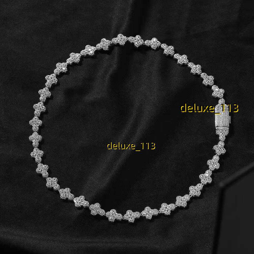 Wholesale 8MM 10mm 16mm 20mm Hip Hop Vvs Dia Necklace Dropshipping Sier Iced Out Cross Cuban k Moissanite Chain