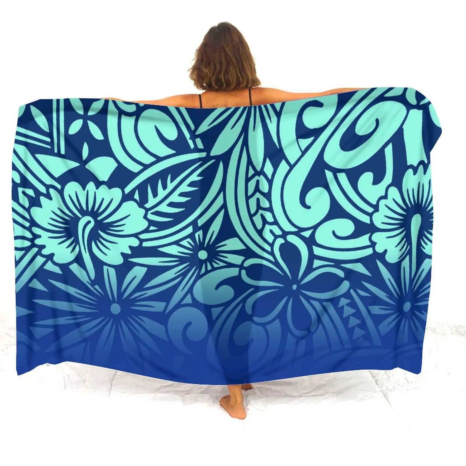 Haiian Tropical Elegant Sarong Shl Custom Polynesian Floral Print Tribal Ethnic Pattern 3d Printed Seaside Sun Shl ron W250120