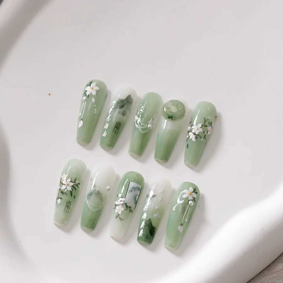 1 pc 5D antique flower nail stickers high quality embossed flower nail art stickers transparent diamond nail decoration stickersXJ250120