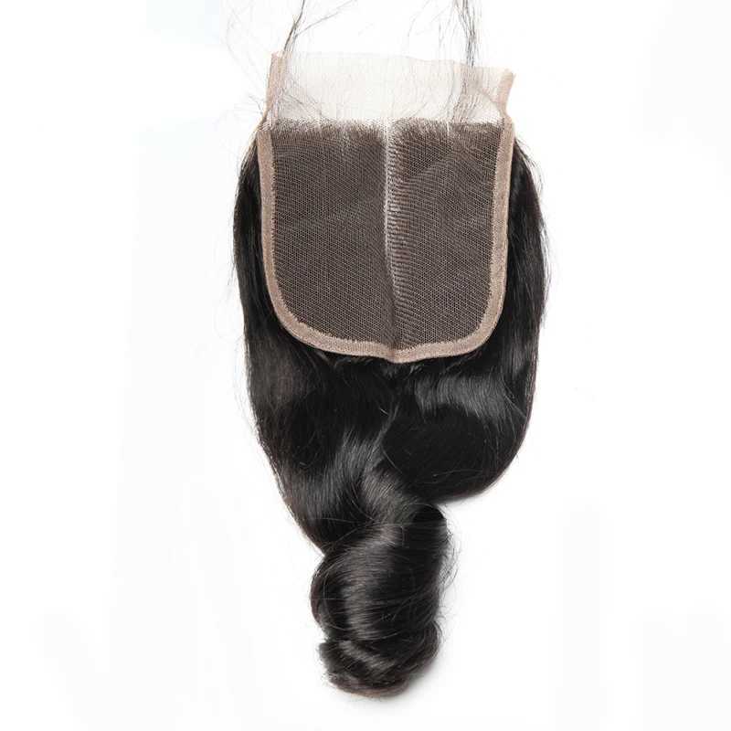 Human Hair Clo 4x4 Kinky Curly Clo With Pre-Plucked Baby Hair Mid Part Human Hair Clo For Women Full HandMade T1B30XJ250120