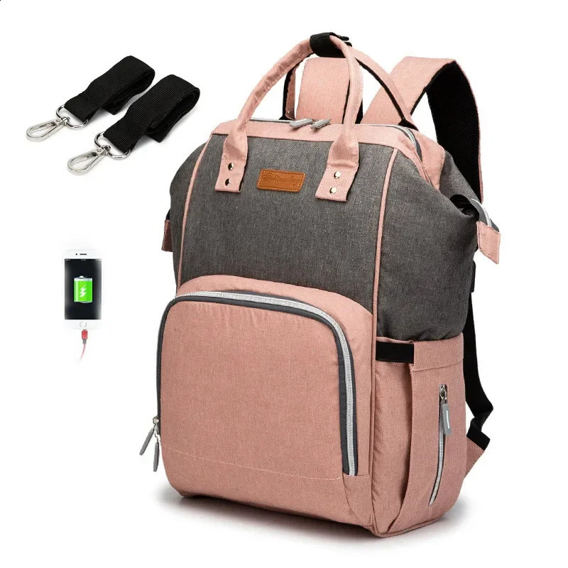 USB Waterproof Charger Diaper Backpack Bag Maternity Nursing Universal Large Woman Travel Baby Organizer Stroller Bags 250117