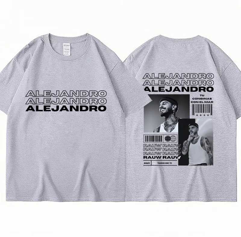 Singer Rauw Alejandro Music Album Todo De Ti Tshirt Mens Vintage Gothic Fashion 90S Tee Shirt Oversized Cotton Street T-Shirts X250203