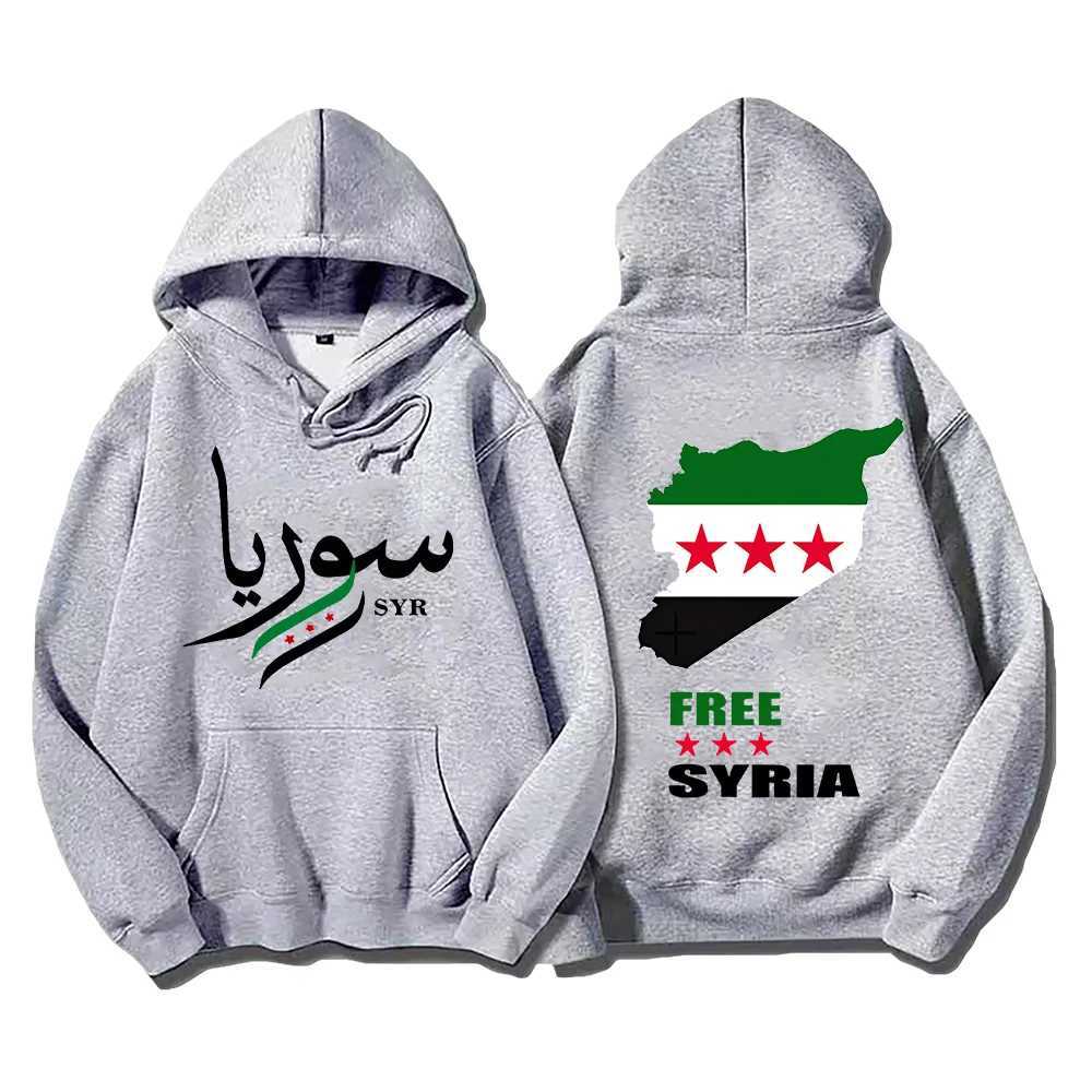 Syrian Freedom Hoodies Damascus Syria Pullovers Unique Syria Map Sweatshirts Anti-War Unisex Clothing Peaceful Protest SudaderasXJ2500118