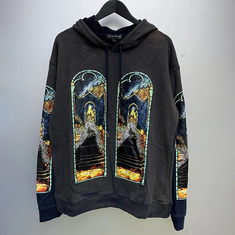 Autumn and Winter Blue Apricot Who Decides War Hoodie Hooded Womens High Quality Cotton Oversized Couple Jumper Sweatshirt 250122